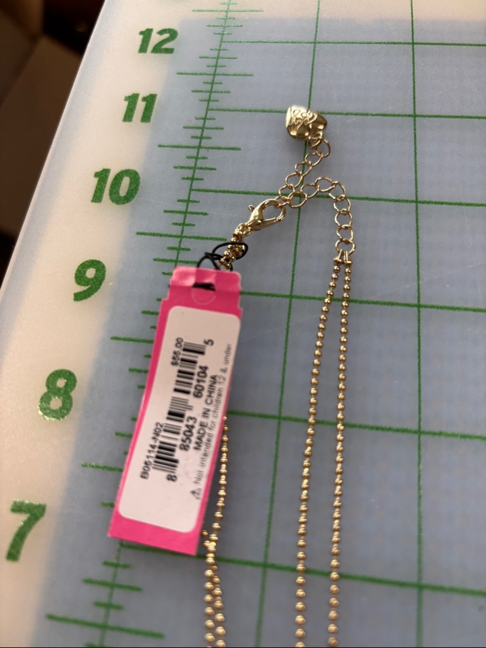 Gold Chain Necklace with Turquoise Star & Blue Crab Pendant - Picture 6 of 6